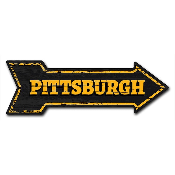 Pitsburgh Arrow Decal Funny Home Decor 36in Wide
